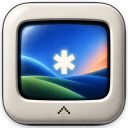 Twin's app icon: a little platinum screen with the sky, the hills, Twin's sparkle and a ^ on its chin